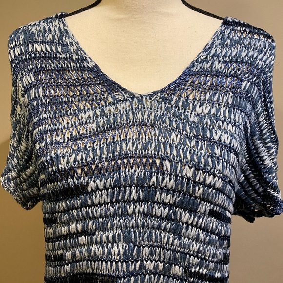 Eileen Fisher Blue Knit Shirt - Picture 3 of 10